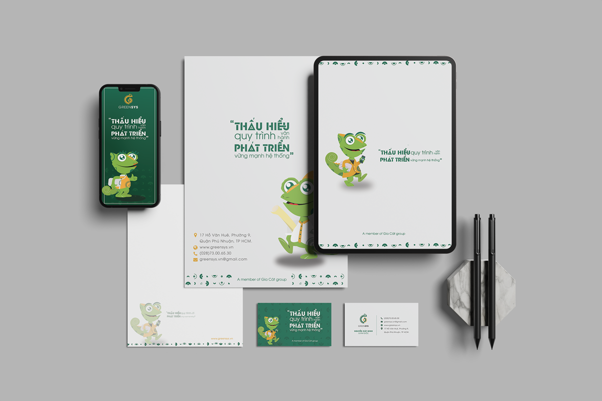 thiết kế logo thương hiệu geensys - MondiaL Agency
